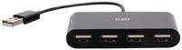 C2G 4-Port USB-A Hub - Hub - 4 x USB 2.0 - Desktop