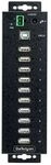 StarTech.com 10-Port Industrial USB 2.0 Hub, Rugged USB Hub w/15kV Air/8kV Contact