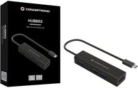 Conceptronic HUBBIES07B - Hub - 4 x SuperSpeed USB 3.0