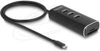 Delock 3 Port USB 10 Gbps Hub inkl. SD und Micro Card Reader mit Type-C Anschluss