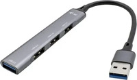 I-TEC U3HUBMETALMINI4, i-tec USB 3.0 Metal HUB - Hub - 1 x SuperSpeed USB 3.0 + 3 x