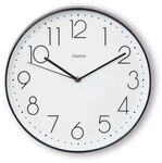 Hama Wanduhr "Korsika", &Oslash; 30 cm, ohne Ticken, Schwarz/Wei&szlig;