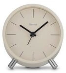 Hama Funkwecker "Flores", analog, ohne Ticken, Grau/Beige