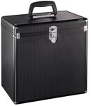 Hama LP-Koffer 50, Alu-Look, Schwarz