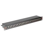 ROLINE Cat.6 (Class E) 19-Zoll-Patchpanel, 24P, geschirmt, schwarz