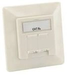 Equip Professional - Anschlussdose, Unterputz - CAT 6a - STP - RJ-45 X 2 - Pure