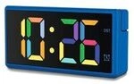 Hama Digitaler Wecker "Ibiza", Multicolor-Display, mit USB-Ladefunktion, Blau