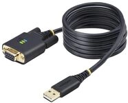 StarTech.com 6.6ft/2m USB to Null Modem Serial Adapter Cable, FTDI, RS232 - Kabel USB