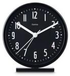 Hama Wecker "Skye", ohne Ticken, Schwarz