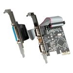 VALUE PCI-Express-Karte, 2x Seriell RS232, D-Sub 9, 1x Parallel EPP/ECP
