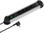 VIVANCO 4-fach Steckdosenleiste mit 2x USB-A und Schalter,...
