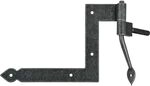 HALC&Ouml; Fensterwinkelband Fulp 112,5 x 140 mm, Stahl verzinkt schwarz passiviert