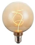 Hama LED-Filamentlampe, E27, Globe G125, amber, klar, extra Warmwei&szlig;, dimmbar