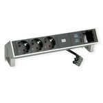 Bachmann DESK 2 3x CEE7/3 1xUSB-Charger 1x CM