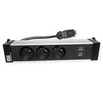 BACHMANN POWER FRAME M 3xUTE 1xUSB A&C 22W 0,2m GST18