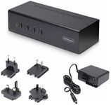 StarTech.com 4-Port Dual-Monitor DisplayPort KVM Switch, 4K 60Hz, 2x USB 5Gbps Hub
