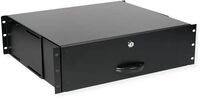 ROLINE Tastatur-Tablett - abschlie&szlig;bar, Tiefe 400 mm - RAL 9005, Jet Black - 3U -