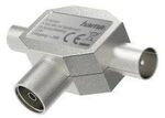 Hama Antennen-Verteiler, Koax-Kupplung- 2 Koax-Stecker, Metall
