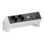 BACHMANN DESK2 2xCEE7/3 1xUSB C/C 65W, L=0,2m RAL9010
