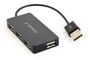 Gembird UHB-U2P4-04 - USB 2.0 - USB 2.0 - 480 Mbit/s - Schwarz - Kunststoff - China
