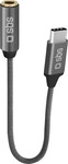 SBS TEADAPTJACKTYCK, SBS Adapter Kabel, USB-C Stecker auf 3,5mm Klinke Buchse, 0,15m