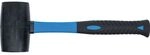 BGS Gummihammer schwarz fassf&ouml;rmig 65 x 115 mm mit Fiberglasstiel