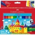 FABER-CASTELL Filzstift Jumbo Super Washable 12er