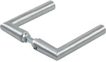 DORMA-Glas Dr&uuml;ckerpaar 10.328, L-Form, 8 mm, silber eloxiert