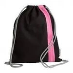 Pagna Turnbeutel GO! - Schwarz - Pink - Baumwolle - Polyester - Monochromatisch - 6 l