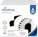 Media Range MediaRange Endlospapieretikett 62mmx30,48m DK-22205 schwarz auf wei&szlig;