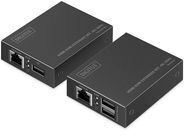 DIGITUS HDMI KVM Extender Set 4K/30Hz - Kabel-/Adapterset - Digital/Display/Video