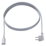 BACHMANN Zuleitung H05VV-F 3G 1,5 mm&sup2;, CEE7/7 / C13, grau, 1,5 m