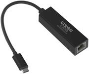 Vision TC-USBCETH/BL - Netzwerkadapter - USB-C 3.1