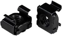 StarTech.com M6 K&auml;figmuttern - 100er Pack - Schwarz - M6 Muttern f&uuml;r Server...