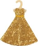 Heless GmbH Paillettenkleid Goldstar Gr 29 cm