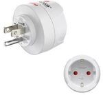 Hama Reiseadapter Typ B, 3-polig, f&uuml;r USA, Kanada, Karibik und Ostasien