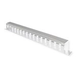 VALUE 19-Zoll-Frontplatte 1 HE mit Rangierkanal 40 x 40 mm, grau