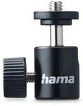 Hama Kugelkopf f&uuml;r Stative, 38 mm H&ouml;he, f&uuml;r 1/4" Gewinde, &Oslash; 20 mm, Schwarz