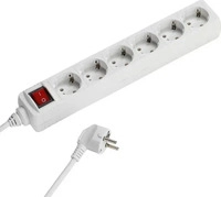 VIVANCO VVELSTR6SCHSWWP, Vivanco 6-fach Steckdosenleiste,Schalter, 1,5mm&sup2;,1,40m