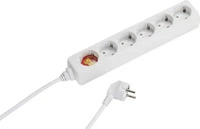 VIVANCO VVELSTR6SCHWP, Vivanco 6-fach Steckdosenleiste, 1,5mm&sup2;,1,40m