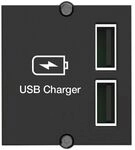BACHMANN Keystone Modul USB Doppelcharger 2xUSB-A, 2,4A