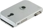 Dorma-Glas Schloss JUNIOR OFFICE PZ mit Wechsel, links, silber eloxiert (11.260)