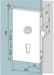 DORMA-Glas Schiebet&uuml;rschloss 05.202, Alu silber eloxiert