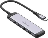 MEDIARANGE MRCS512, MEDIARANGE USB-Hub 3x USB-C 3.2 1x PD silber - Hub - 4-Port