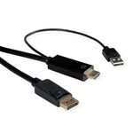 ROLINE HDMI-Kabel UltraHDTV - DisplayPort, ST/ST, schwarz, 3 m
