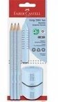 FABER-CASTELL Grip 2001 Bleistift-Set B sky blue 1 Set