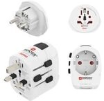 Hama Weltreiseadapter Set "World Travel Pro Light USB", 3-polig, 2x USB