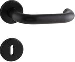 HOPPE Dr&uuml;ckergarnitur PARIS auf Rosette BB, 37 - 42 mm, Edelstahl schwarz matt