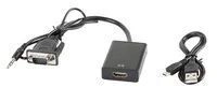 Lanberg AD-0021-BK - 0,2 m - HDMI Typ A (Standard) - VGA (D-Sub) - Weiblich -