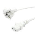 VALUE Netzkabel, CEE7/7-Stecker & IEC-Buchse gerade, wei&szlig;, 0,6 m